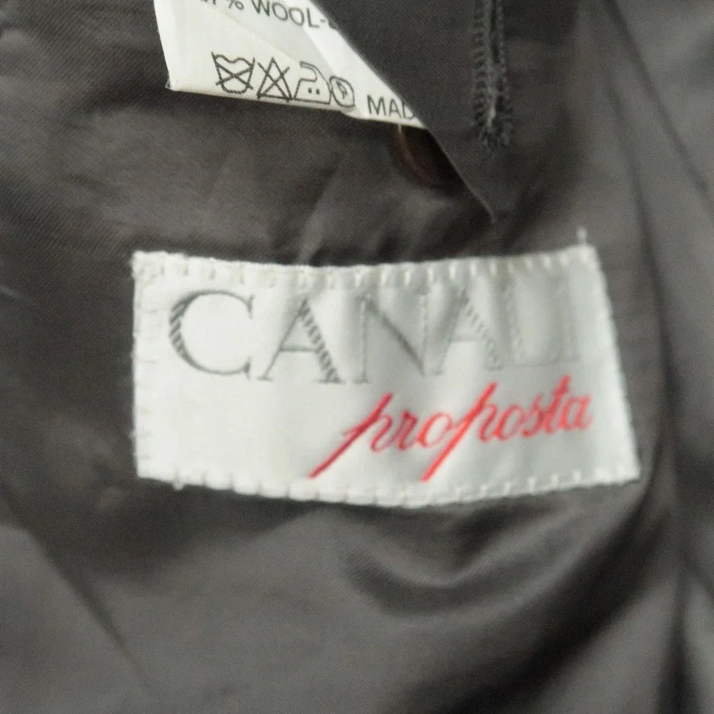 Canali Blazer Mens 40 Beige Proposta Houndstooth‎ Wool Silk Sport Coat Italy